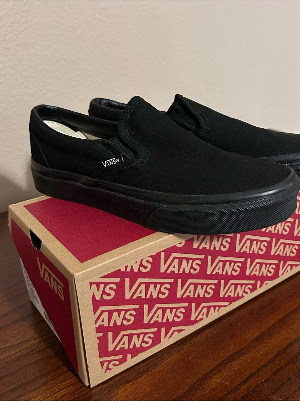 Vans Black Classic Slip-On Canvas Loafers